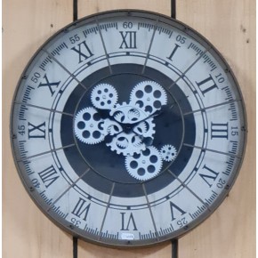 Horloge murale "mécanisme apparent"