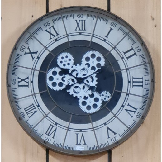 Horloge murale "mécanisme apparent"
