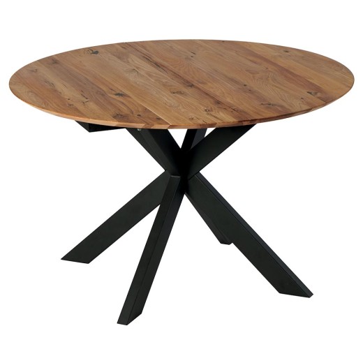 Table ronde LENA 120cm miel avec allonge