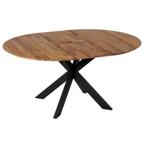 Table ronde LENA 120cm miel avec allonge