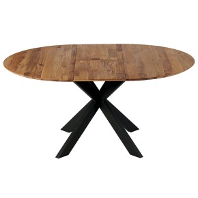 Table ronde LENA 120cm miel avec allonge