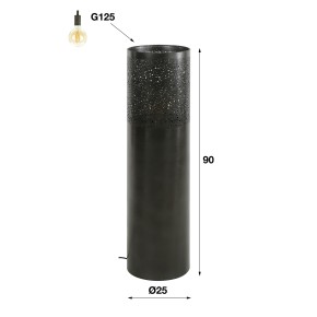 Lampadaire diametre 25cm cylindre 90cm