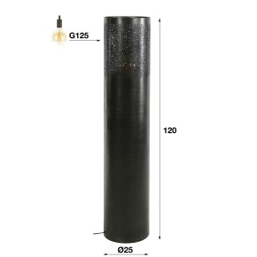 Lampadaire diametre 25cm cylindre 120cm
