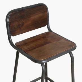 Tabouret de bar bois-fer