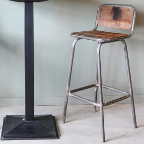 Tabouret de bar bois-fer